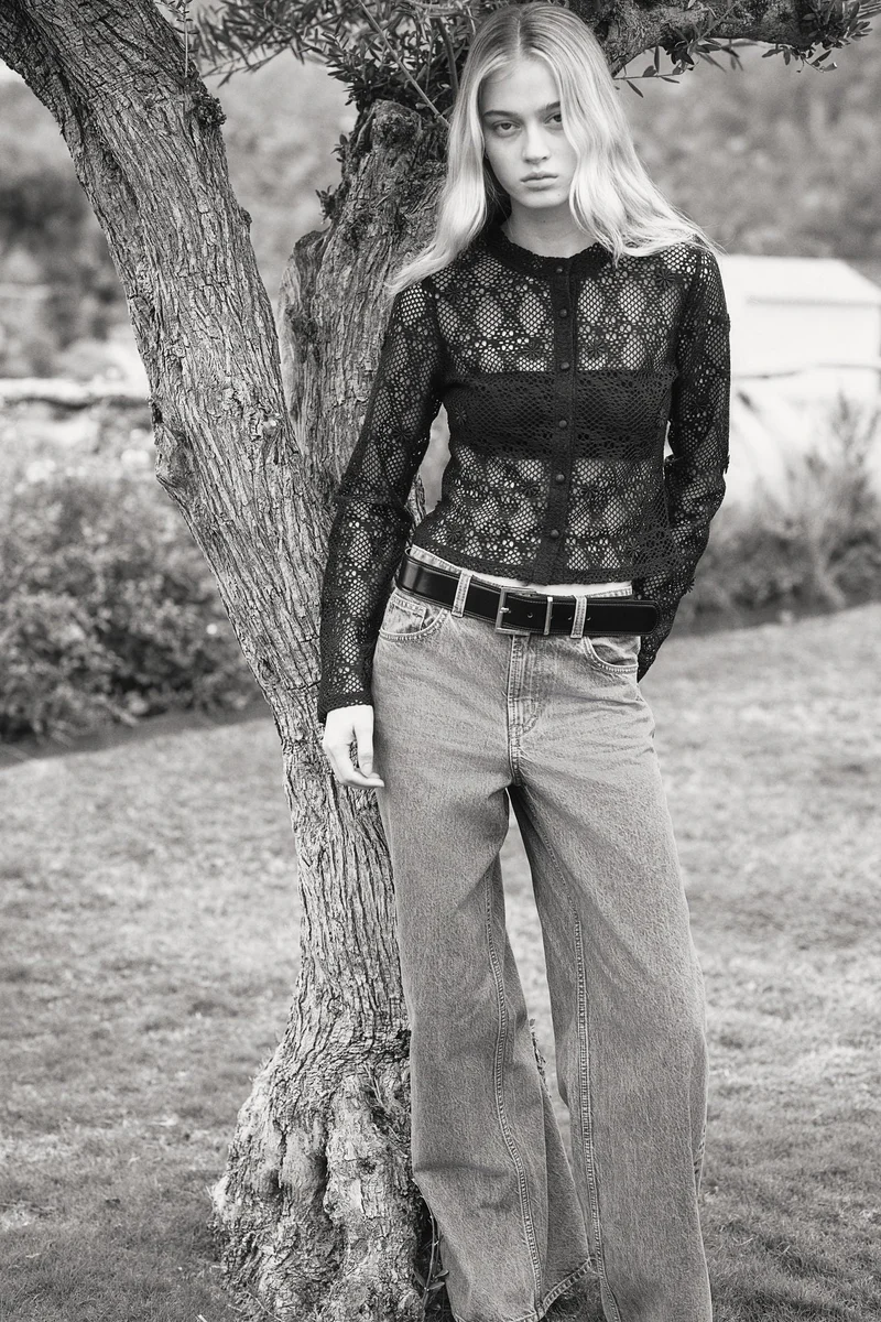 H&M Hole-patterned cardigan